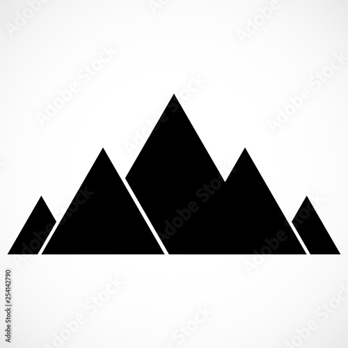 Abstract mountain logo. Mountains icon. Vector illustration