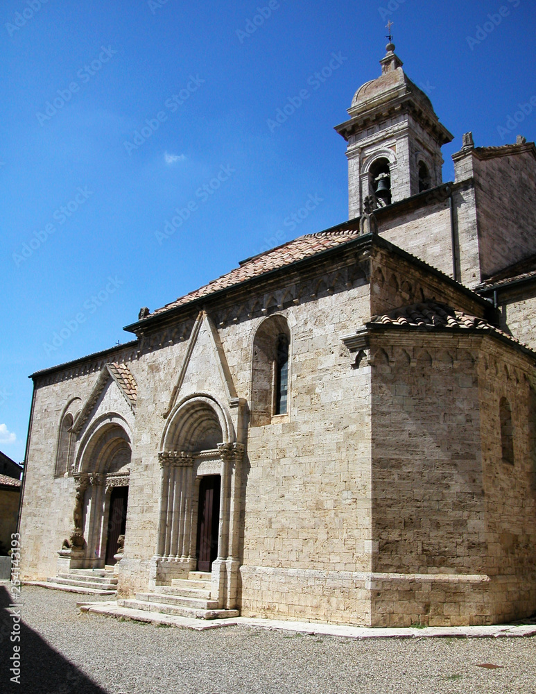 Church of Saints Quirico and Giulitta in San Quirico d'Orcia, Tuscany, Italy