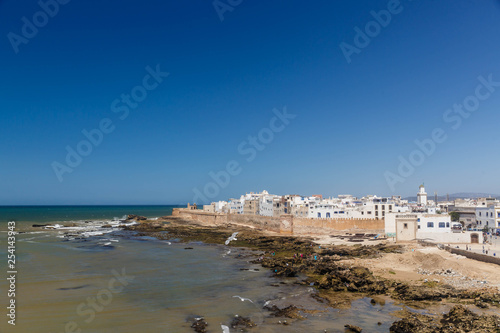 Aerial panoramic view on old city Essaouira in Morocco
