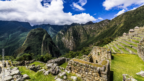 Ruins on the slopes of ancient Machu Picchu