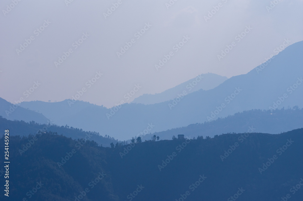 Fototapeta premium Hills in Light of the Blue Hour