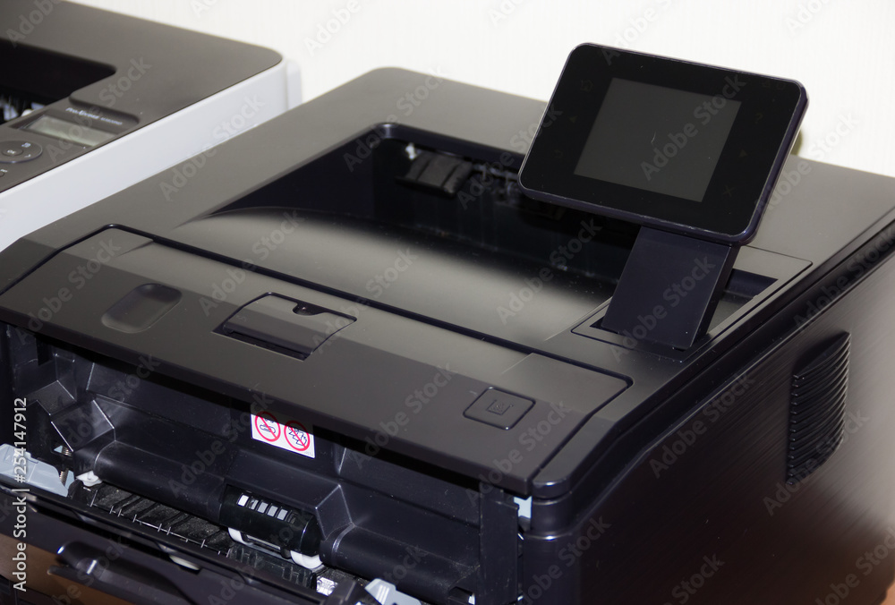 Laser printer close-up