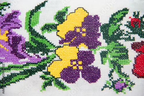 embroidery pattern as background