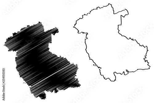 Stirling (United Kingdom, Scotland, Local government in Scotland) map vector illustration, scribble sketch Stirling (council area) map