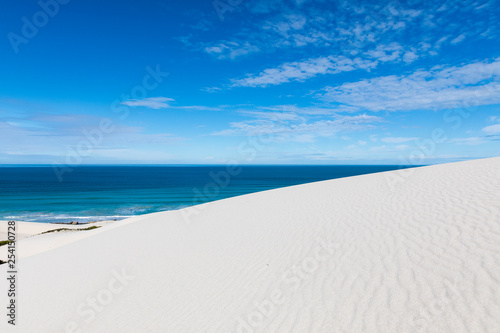 Fototapeta Naklejka Na Ścianę i Meble -  De hoop nature reserve white dunes and crystal clear waters of the Indian ocean