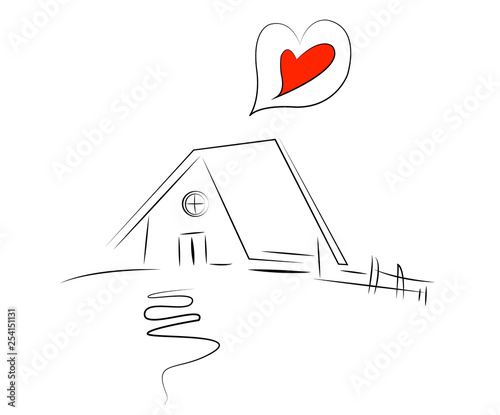 my sweet home illustration vector