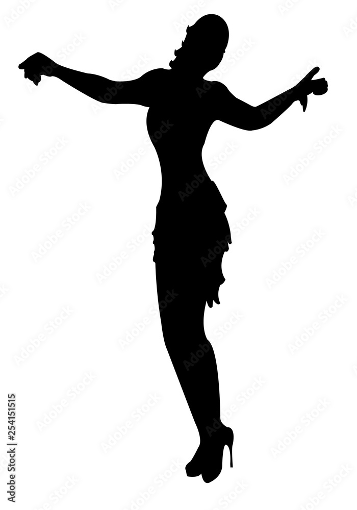 women having fun, dancing silhouette vector women having fun, dancing silhouette vector