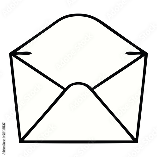 quirky hand drawn cartoon envelope