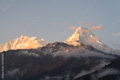 Ananpurna mountains in winter