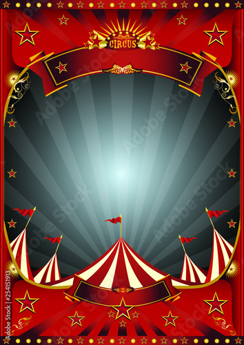 Red dark circus poster
