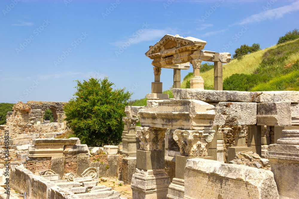 Archaeology, ancient ruins of Ephesus Turkey