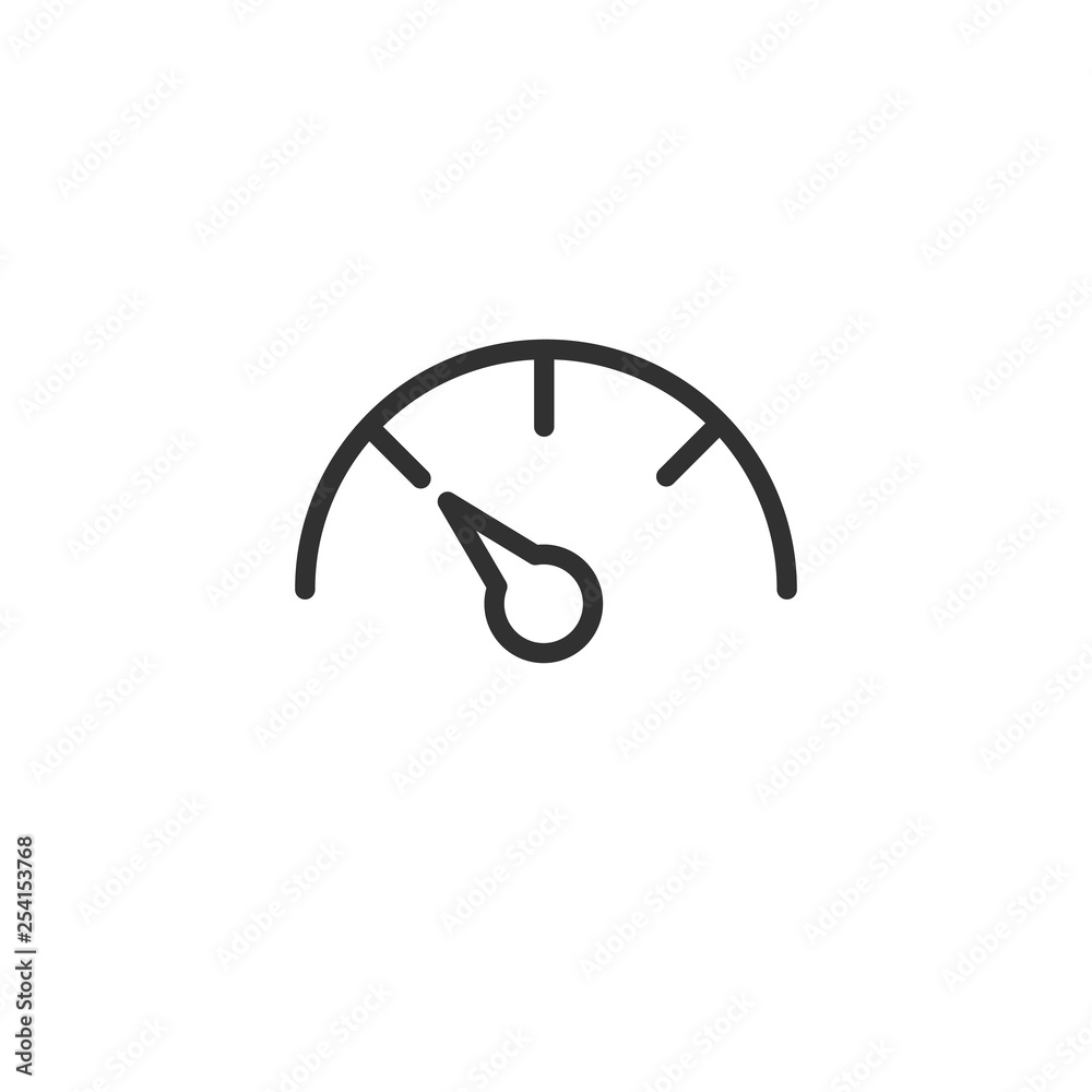 Gauge or Speedometer line icon, data and analytics, velocity sign, Vector illustration isolated on white background. Gauge or Speedometer line icon, data and analytics, velocity sign, Vector illustration isolated on white background.