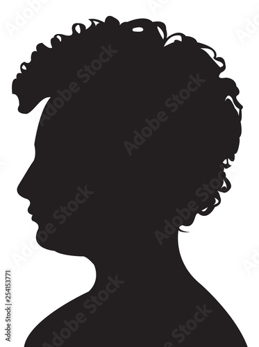 young man head silhouette vector © turkishblue