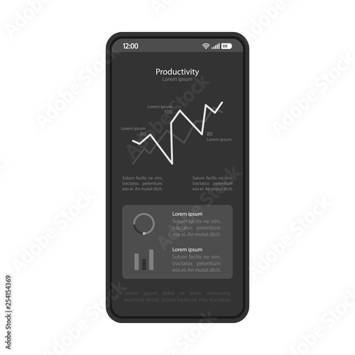 Smartphone dashboard interface vector template