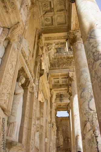 Archaeology, ancient Roman ruins, library of Celsus Ephesus, Turkey