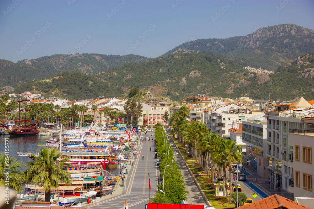 Marmaris Turkey, the streets of the old town, tourist resort