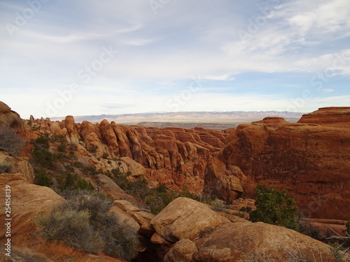 arches national park in winter, utah, usa