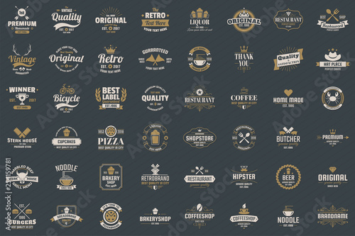 Vintage Retro Vector Logo for banner, poster, flyer
