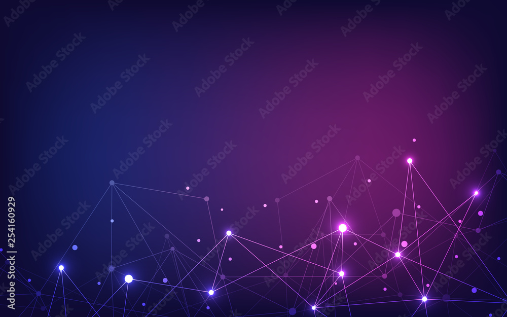 Global network connection. Abstract geometric background with connecting dots and lines. Digital technology and communication concept. Global network connection. Abstract geometric background with connecting dots and lines. Digital technology and communication concept.