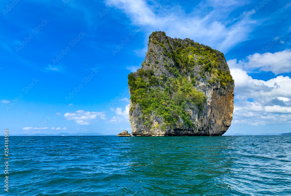 Thailand Krabi karst mountains seascape Thailand Krabi karst mountains seascape