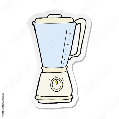 sticker of a cartoon kitchen blender