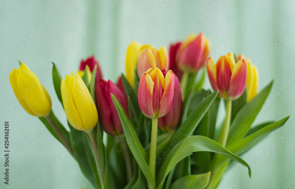 Bouquet with tulips.