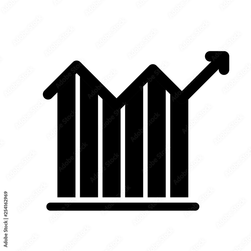 Financial Chart Analysis Icon Vector Logo Financial Chart Analysis Icon Vector Logo