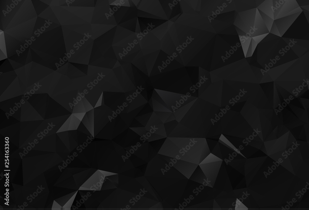 Obraz premium Ciemny czarny wektor low poly wzór. Geometryczna ilustracja w stylu Origami z gradientem. Zupełnie nowy styl dla Twojego projektu biznesowego.