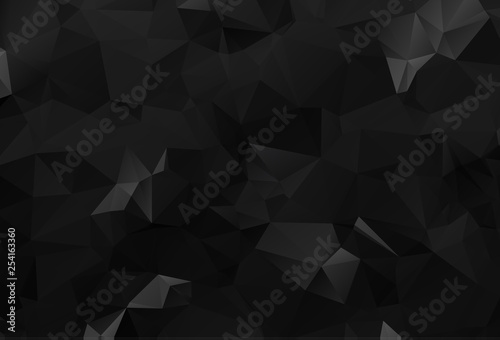 Dark Black vector low poly pattern. Geometric illustration in Origami style with gradient. Brand-new style for your business design.