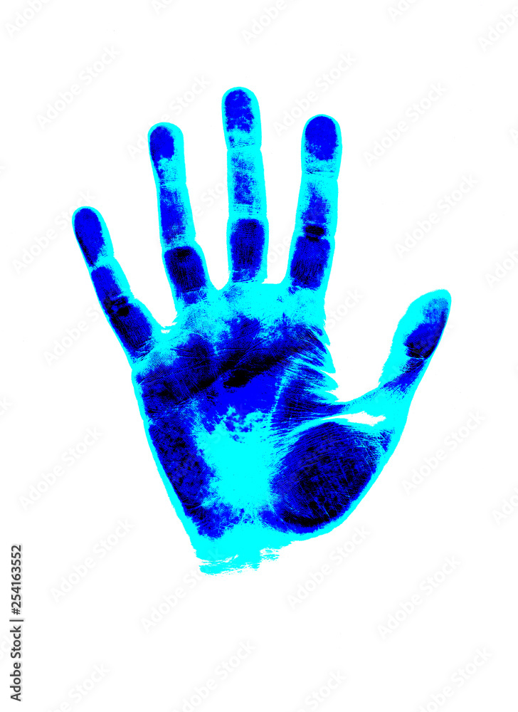 Naklejka premium human hand print silhouette