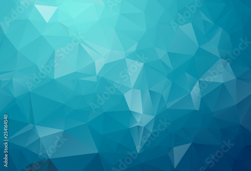 Blue Light polygonal illustration, which consist of triangles. Geometric background in Origami style with gradient. Triangular design for your business.