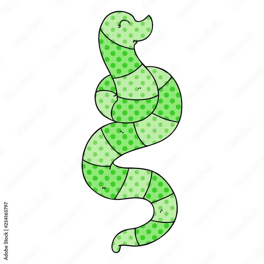 Fototapeta premium quirky comic book style cartoon snake