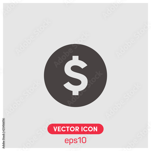 Perfect money icon vector illustration. Dollar symbol vector. Payment system. Coins and Dollar cent sign isolated on white background.