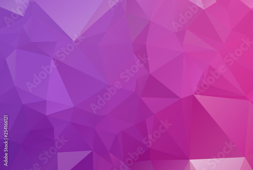 Multicolor pink, yellow, orange geometric rumpled triangular low poly style gradient illustration graphic background. Vector polygonal design for your business.