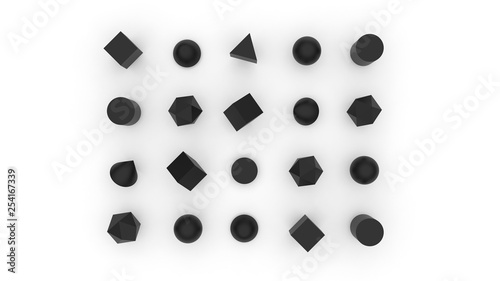 Abstract Geometry Tool Set Background 3d Render