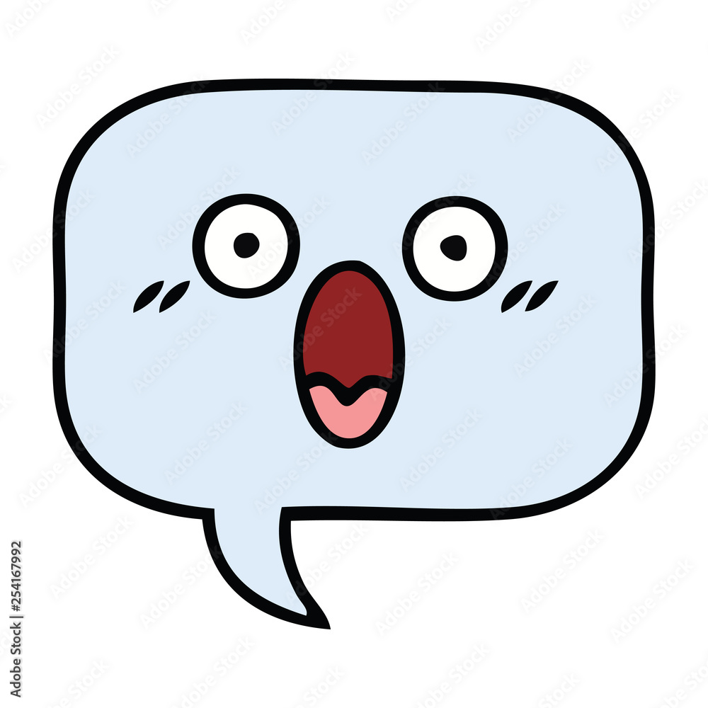 cute cartoon speech bubble