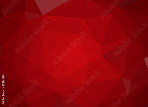 Light Red vector abstract polygonal template. A completely new color illustration in a vague style. Brand-new design for your business.