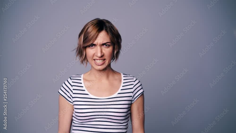 Two emotions portrait woman Two emotions portrait woman