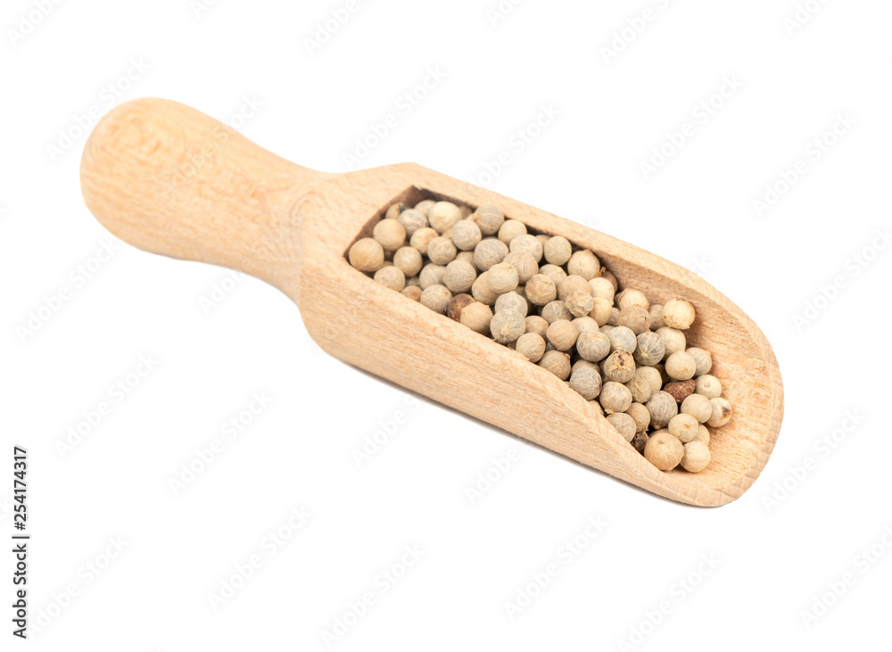 White pepper peas in scoop White pepper peas in scoop