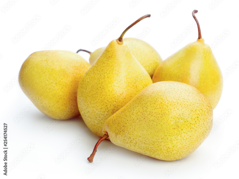 ripe pears isolated on white background ripe pears isolated on white background