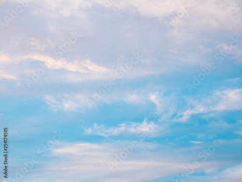 Clouds in the blue sky background