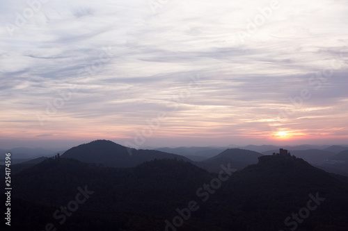 Sunrise sunset palatine forrest germany