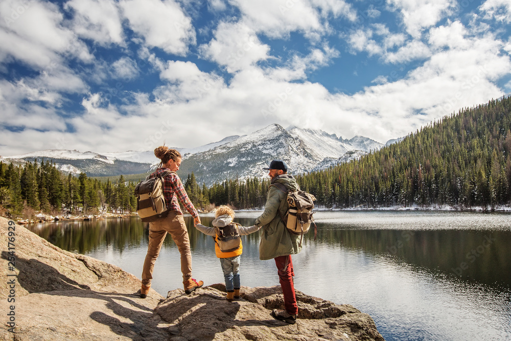 custom made wallpaper toronto digitalFamily in Rocky mountains National park in USA