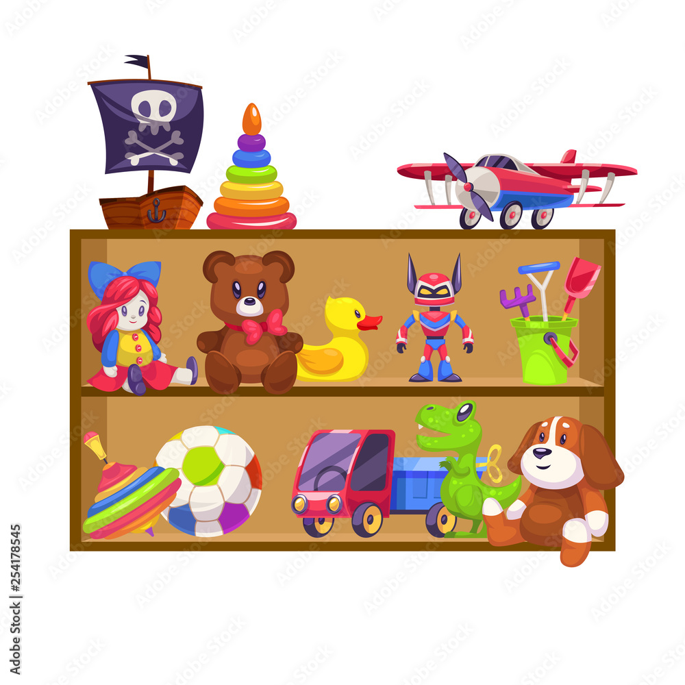 Toy Shelf Clip Art