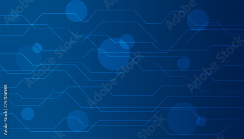 Abstract futuristic circuit board Illustration, high computer technology dark blue color background. Hi-tech digital technology concept. vector illustration