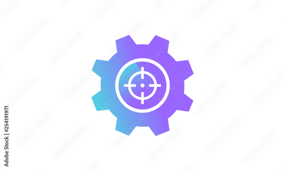 setting icon concept, setting icon with target icon. modern gradient style vector icon setting icon concept, setting icon with target icon. modern gradient style vector icon