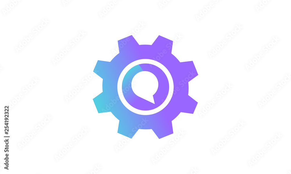 setting icon concept, setting icon with chat icon. modern gradient style vector icon setting icon concept, setting icon with chat icon. modern gradient style vector icon