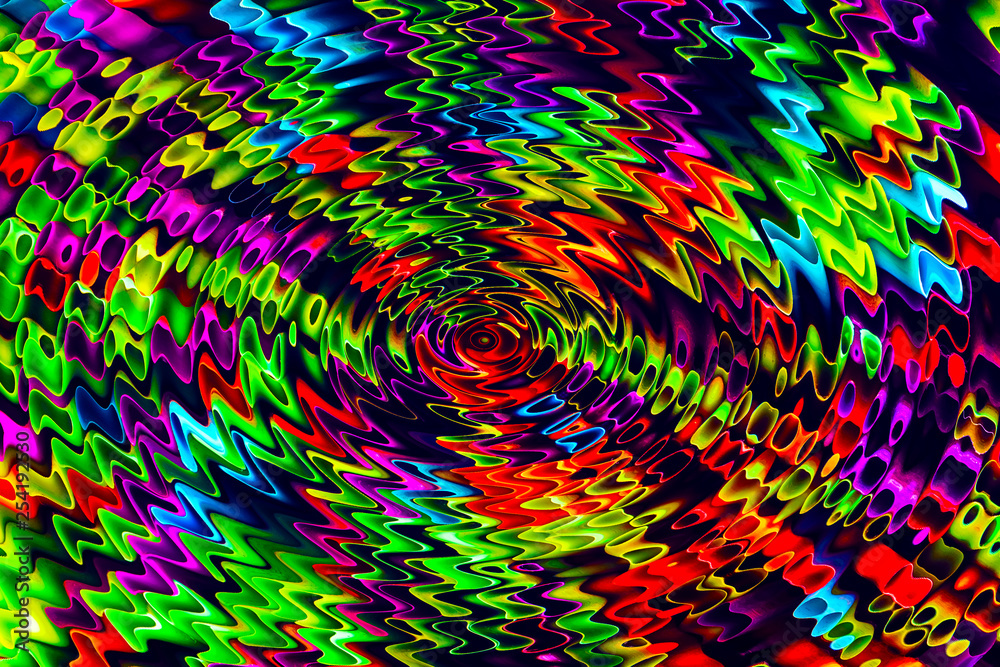 Abstract picture from deformed colorful elements.