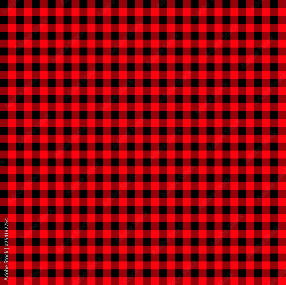firebrick gingham pattern. textured red and black plaid background. light  red and black buffalo check flannel plaid seamless pattern. retro  tablecloth texture. red gingham. Stock Illustration | Adobe Stock