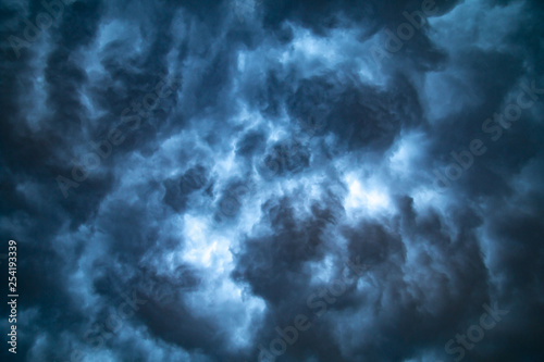 Dramatic stormy cumulonimbus cloud during dangerous storm